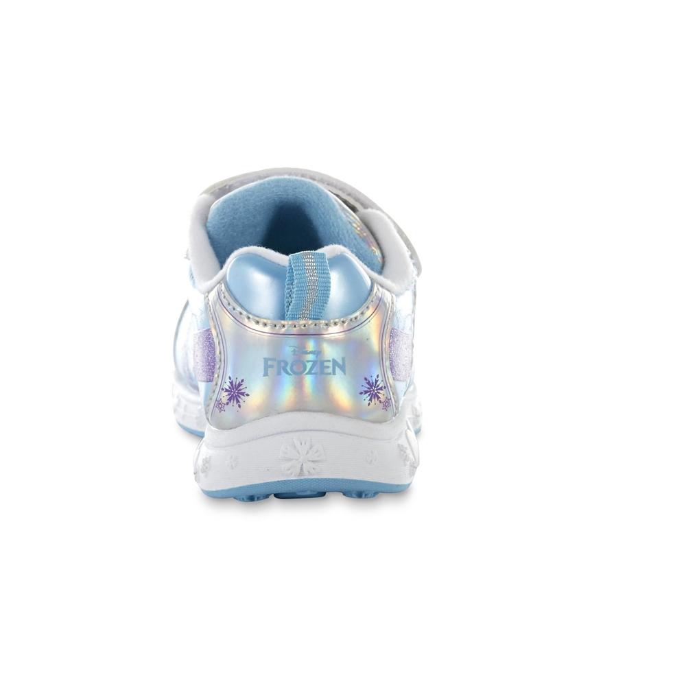 Disney Toddler Girls' Frozen Blue/Silver Sneaker