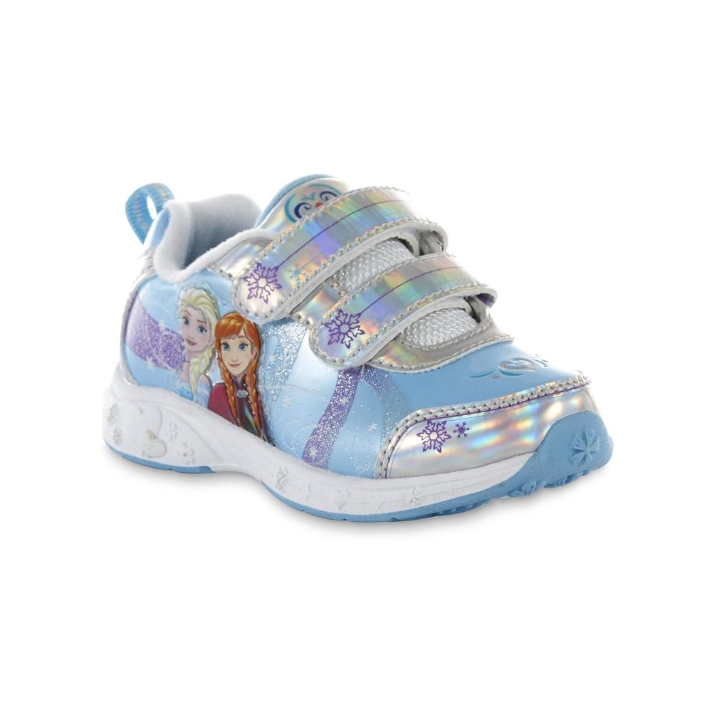 Disney Toddler Girls' Frozen Blue/Silver Sneaker