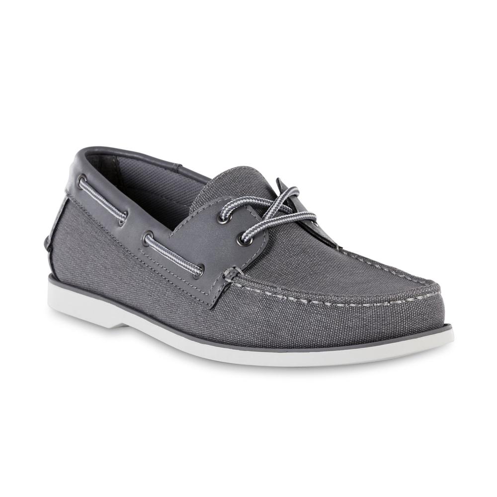 Simply Styled Men's Canvas Boat Shoe - Gray