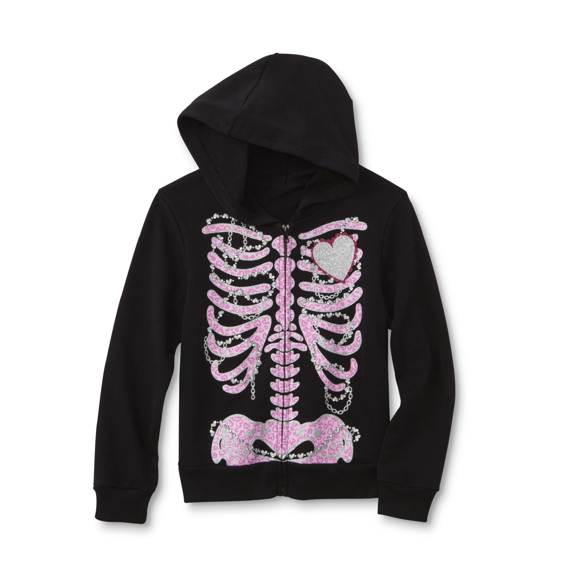 Holiday Editions Girls' Hoodie Jacket - Skeleton