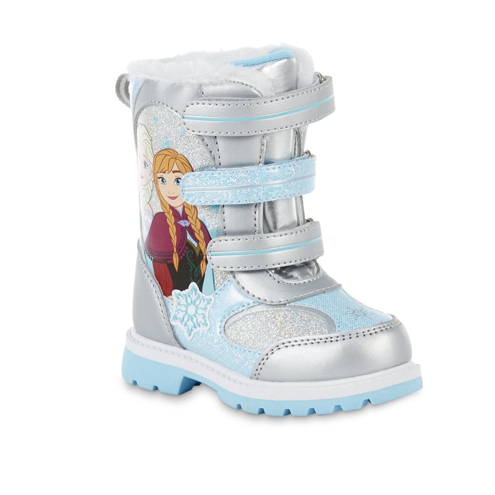 Disney Toddler Girls' Frozen Blue Winter Boot