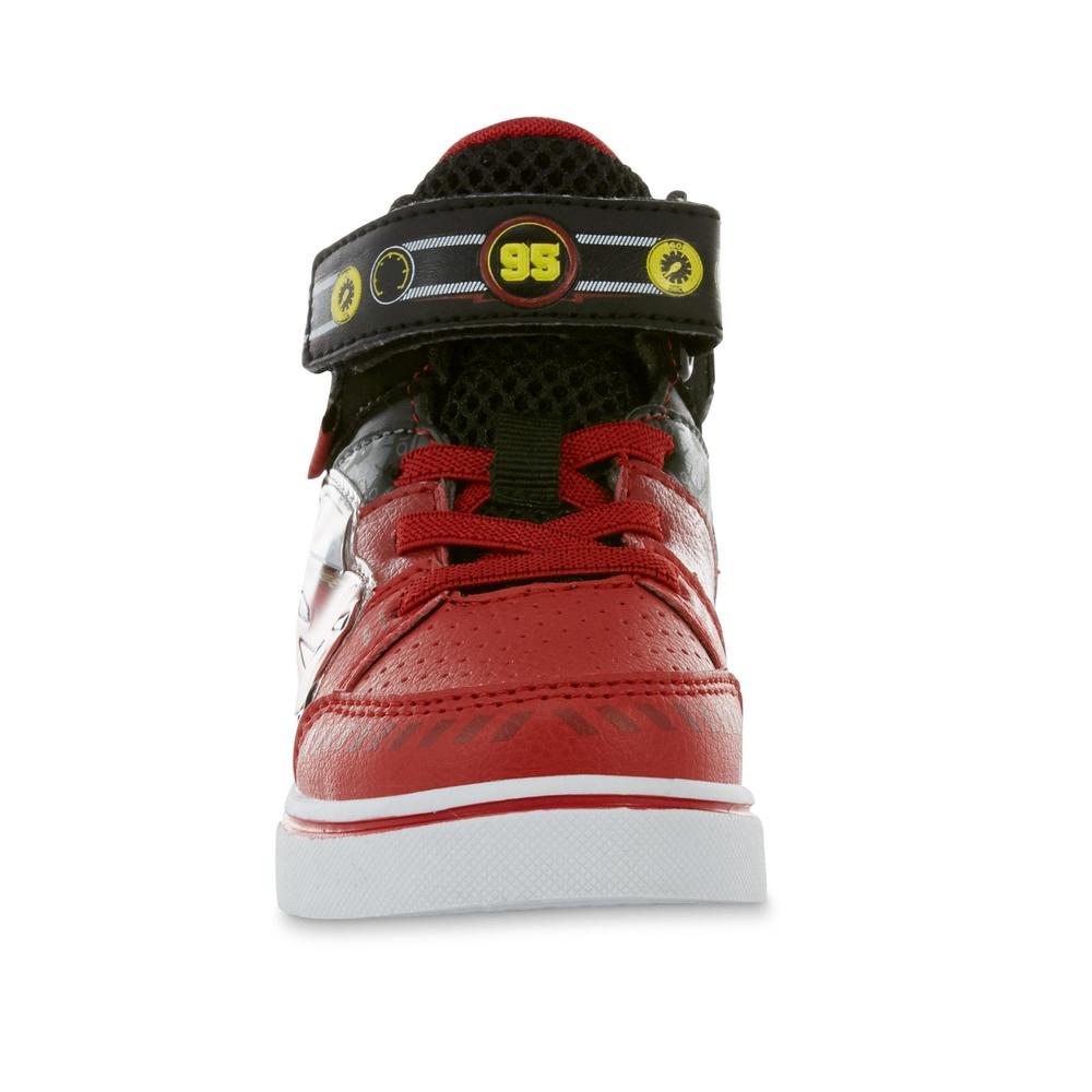 Disney Toddler Boys' Lightning McQueen Red/Black Light-Up Sneaker