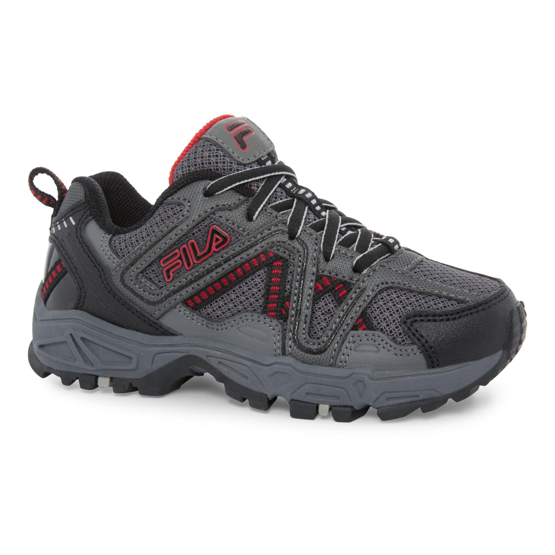 Fila Boys' Ascente 15 Gray/Black/Red Athletic Shoe