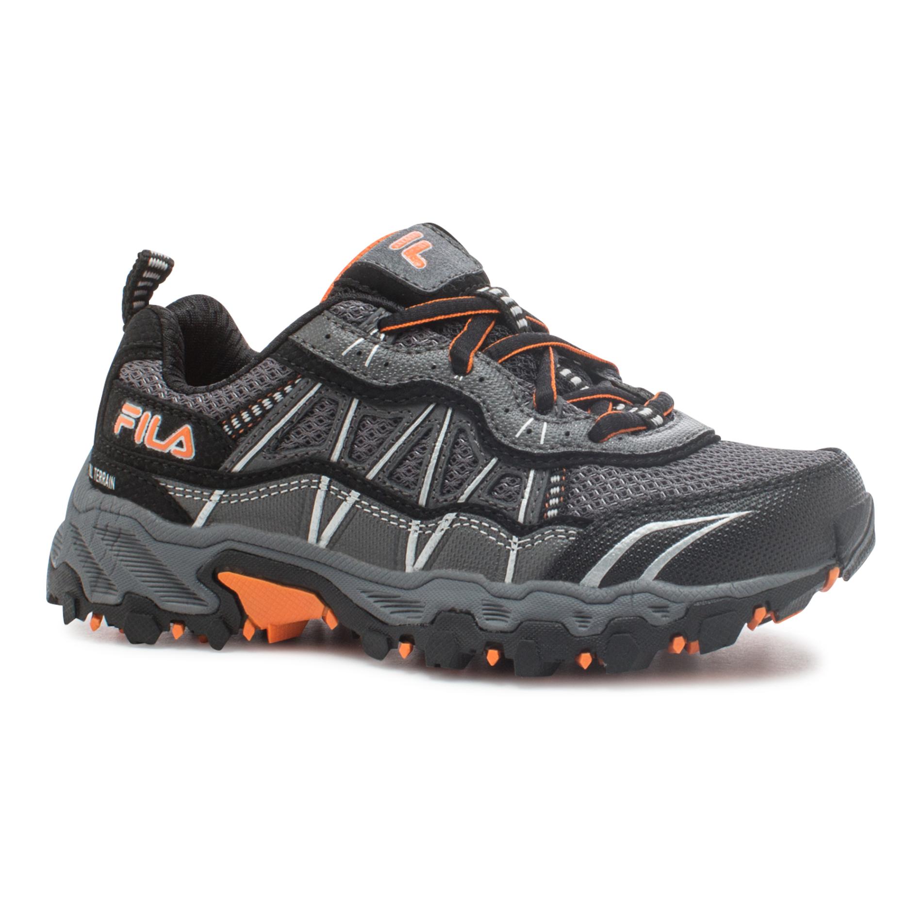 Fila Boys' Tractile 2 Gray/Orange Athletic Shoe