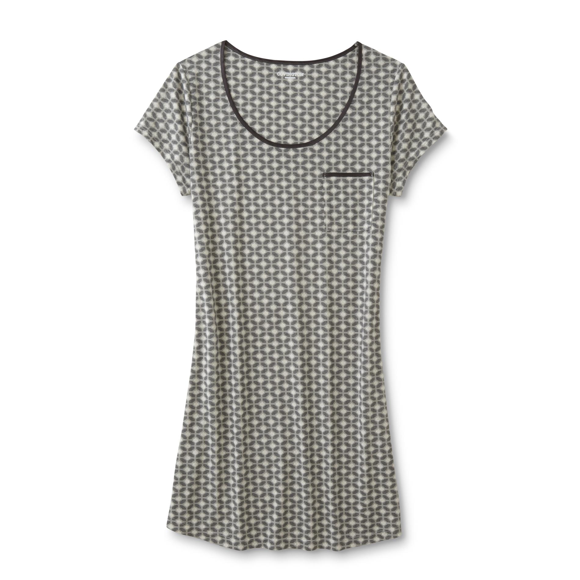 Covington Women's Plus Short-Sleeve Nightgown - Lattice