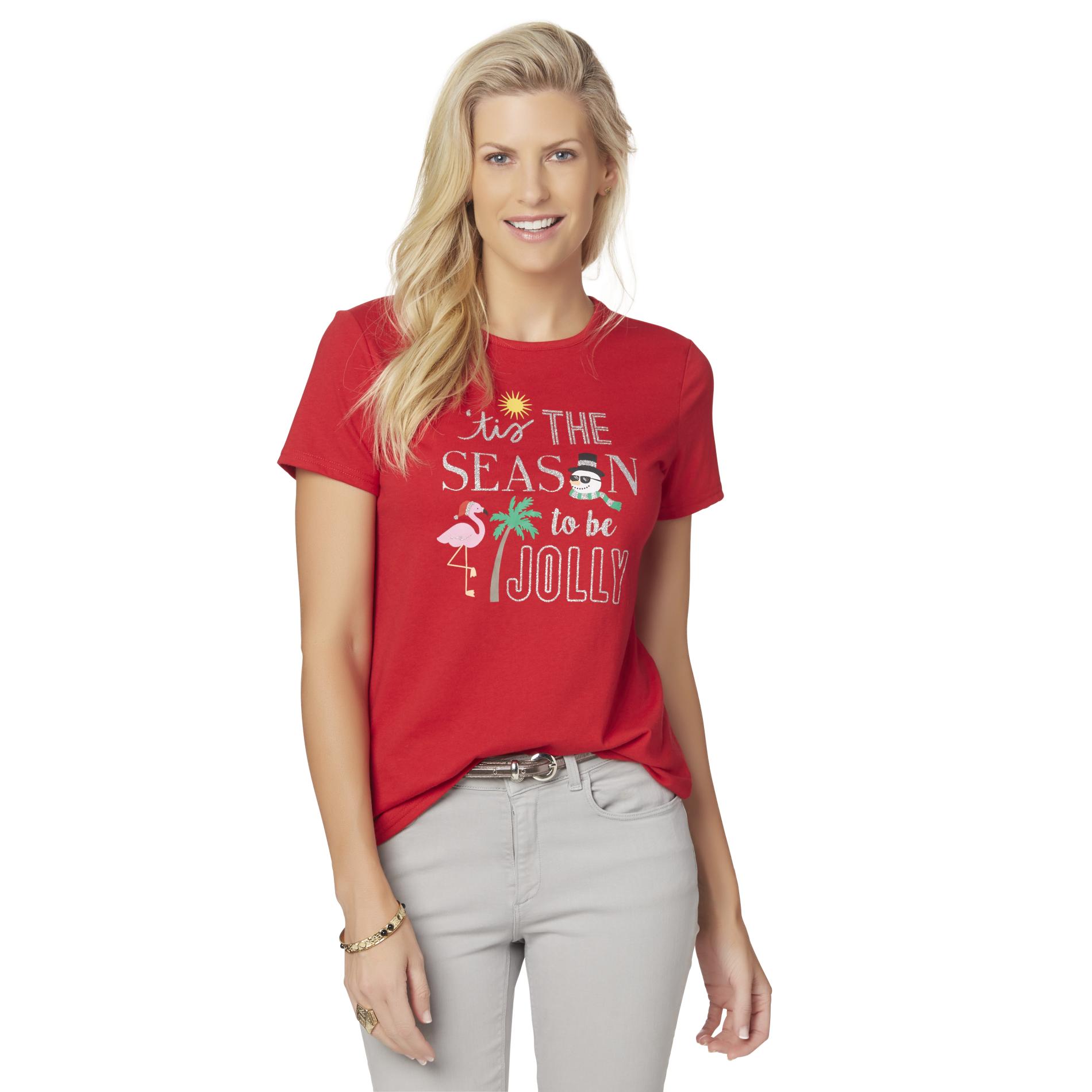 Holiday Editions Women's Christmas Graphic T-Shirt - 'Tis the Season