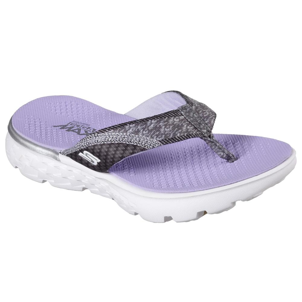 Skechers Girls' Gray/Purple Sports Sandal