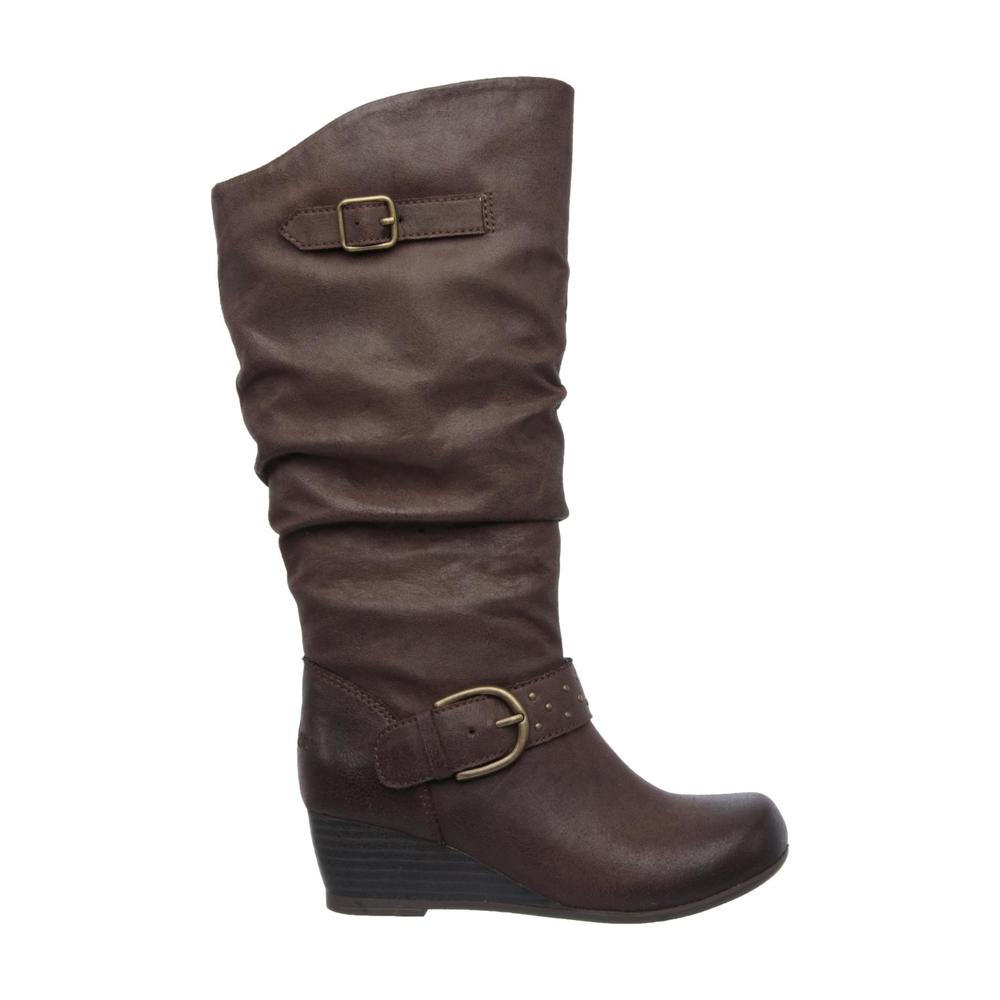 Skechers Girls' Heartstoppers Tall Tootsies Brown Slouchy Boot