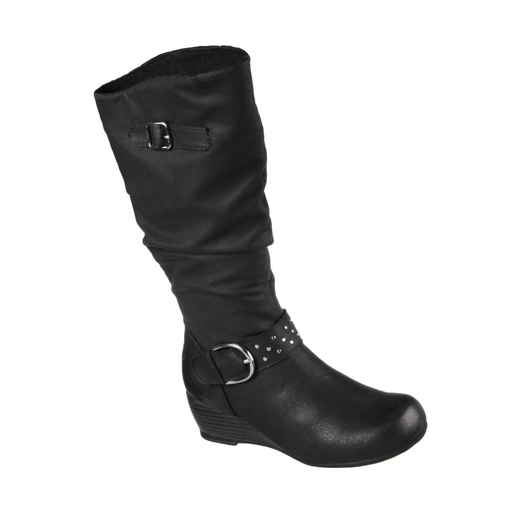 Skechers Girls' Heartstoppers Tall Tootsies Black Slouchy Boot