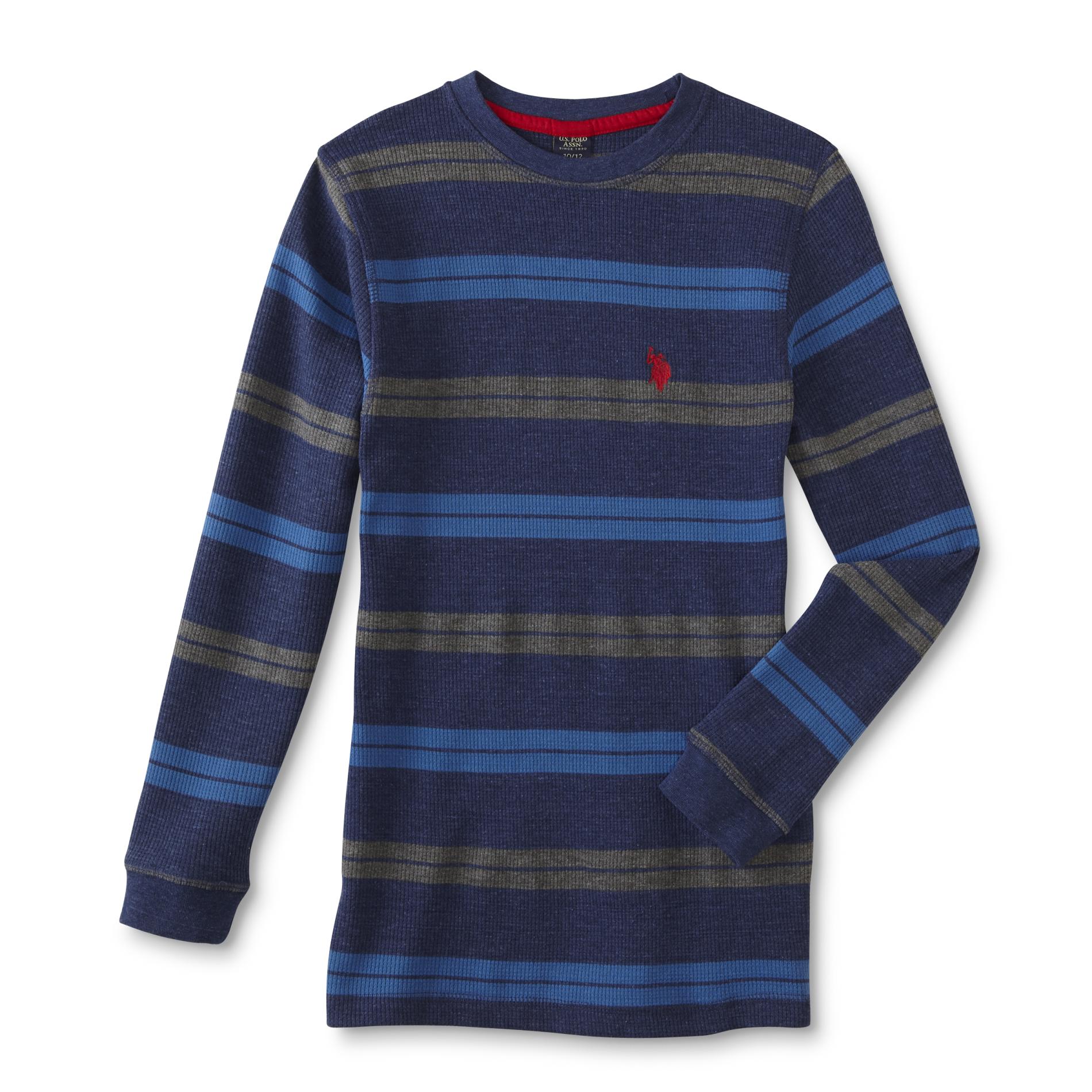 U.S. Polo Assn. Boys' Long-Sleeve Thermal T-Shirt - Striped