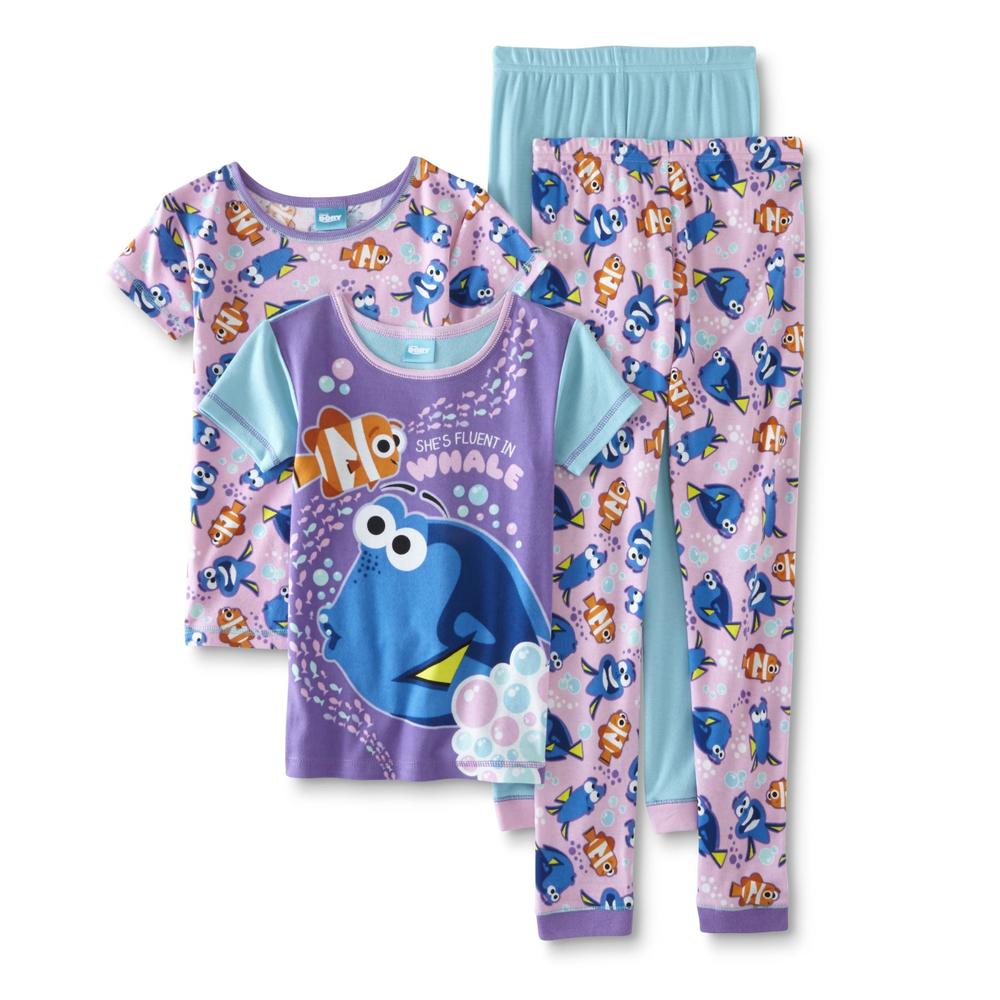 Disney Finding Dory Girls' 2-Pairs Short-Sleeve Pajamas
