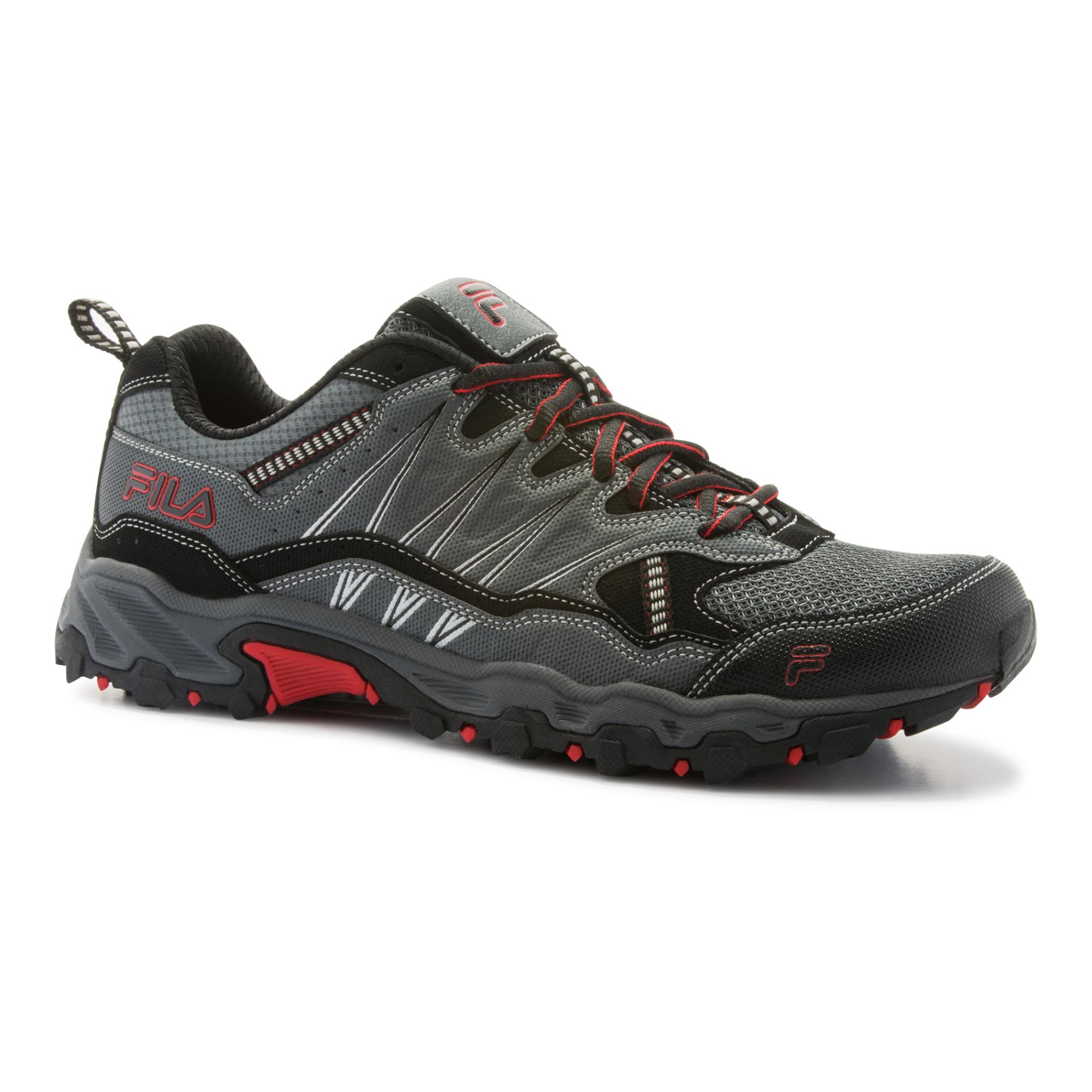 Fila Men's At Peake Gray/Black/Red Athletic Shoe
