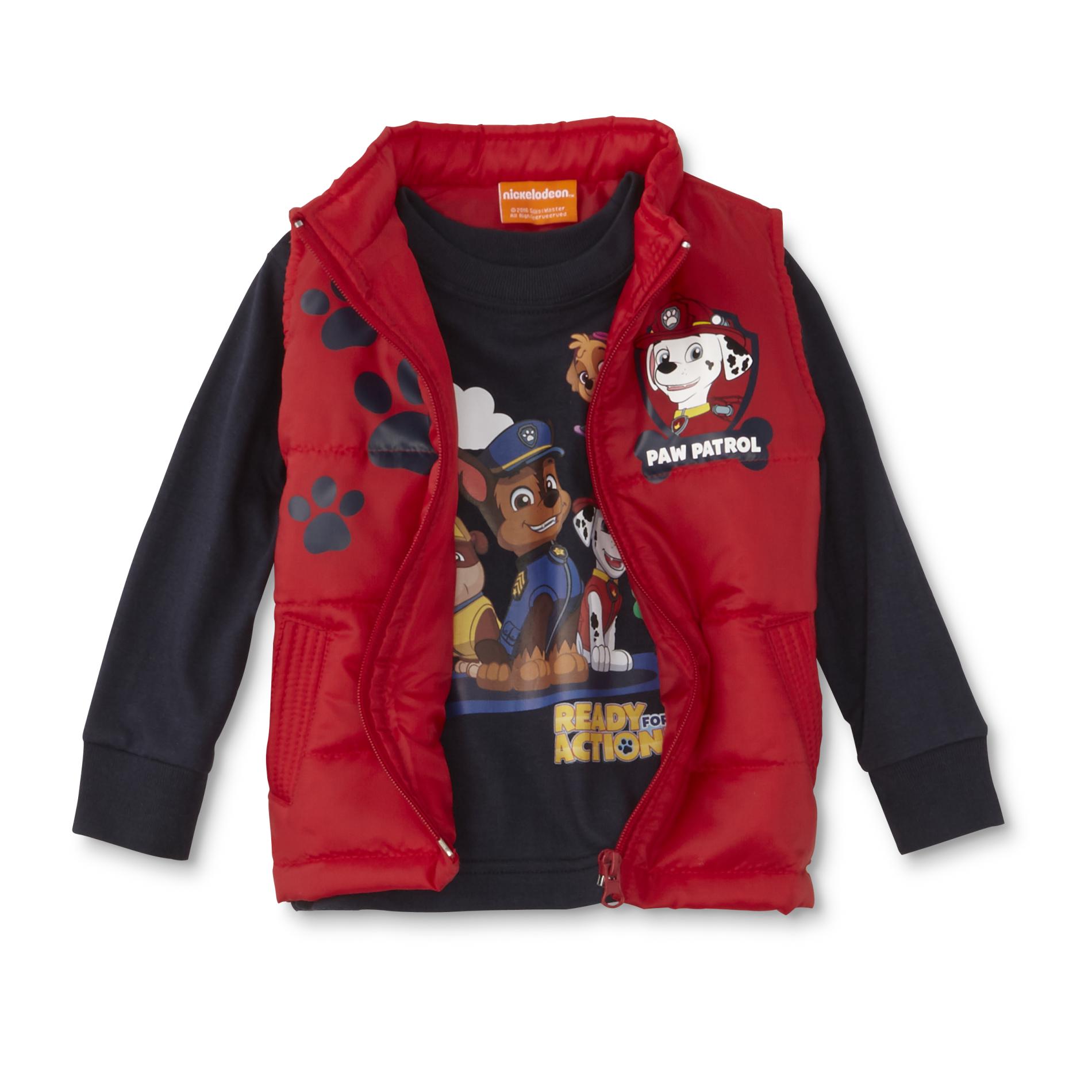 Nickelodeon Paw Patrol Infant & Toddler Boys' Shirt & Puffer Vest