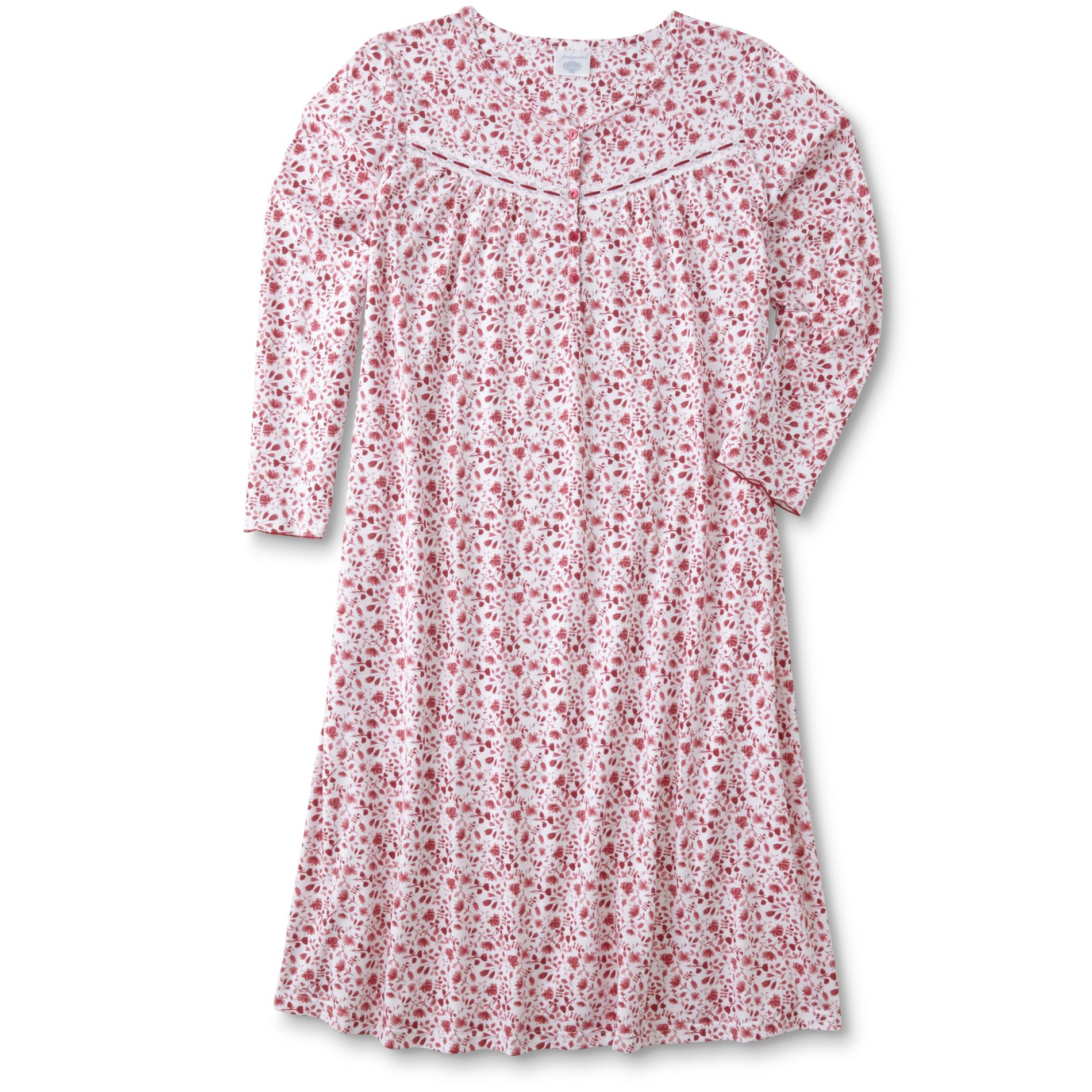 Fundamentals Women's Long-Sleeve Nightgown - Floral