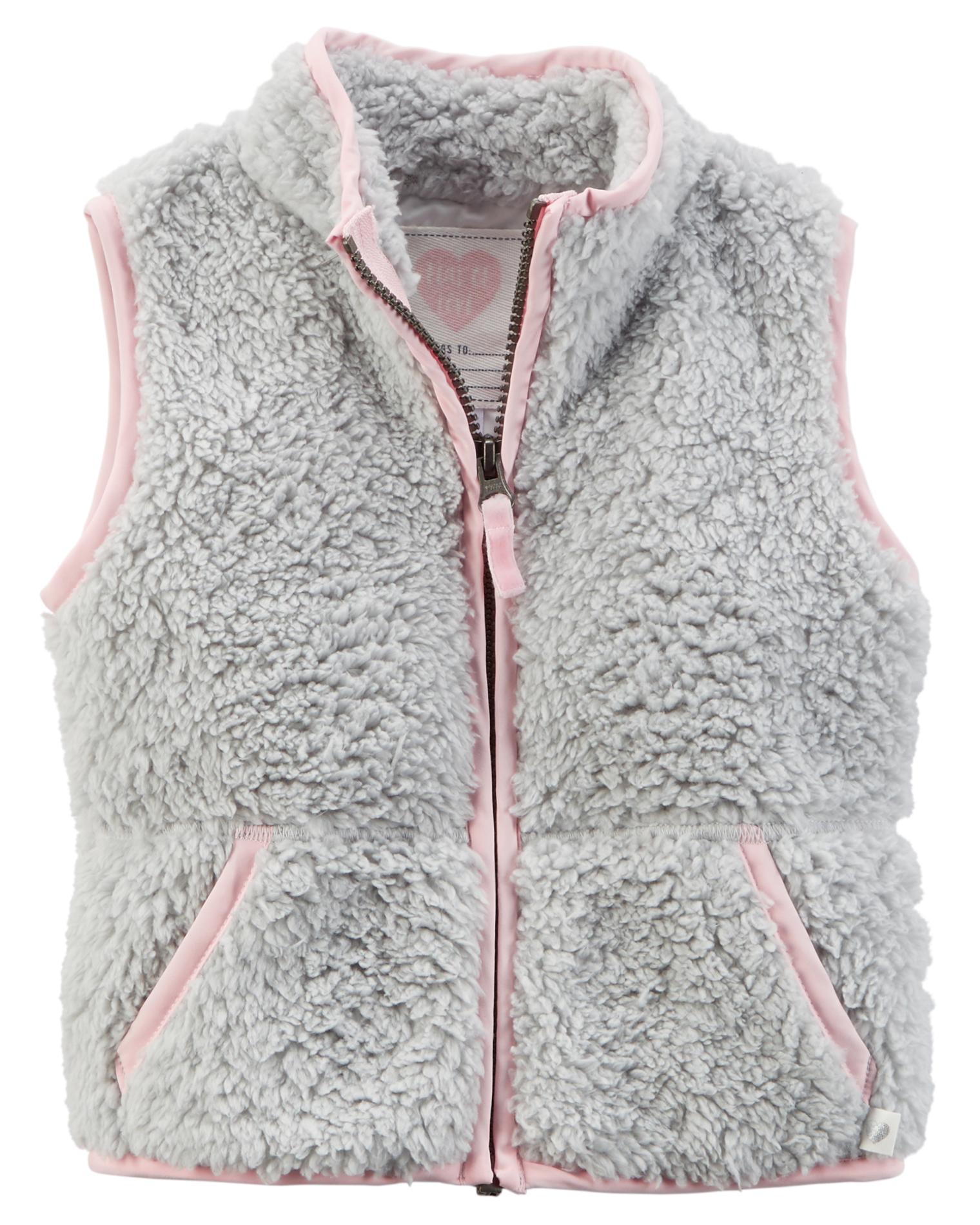 Carter's Toddler Girls' Faux Sherpa Fleece Vest