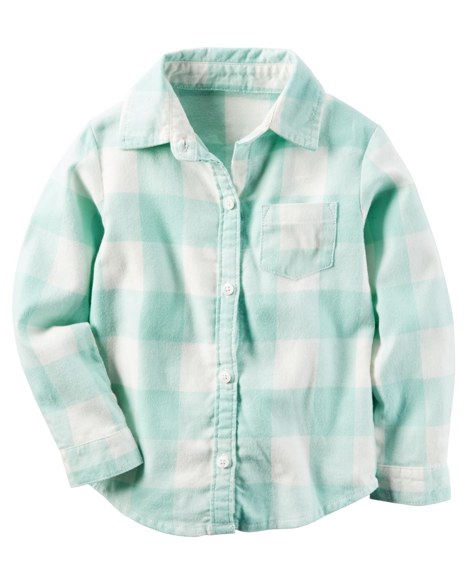 Carter's Toddler Girls' Flannel Shirt - Plaid