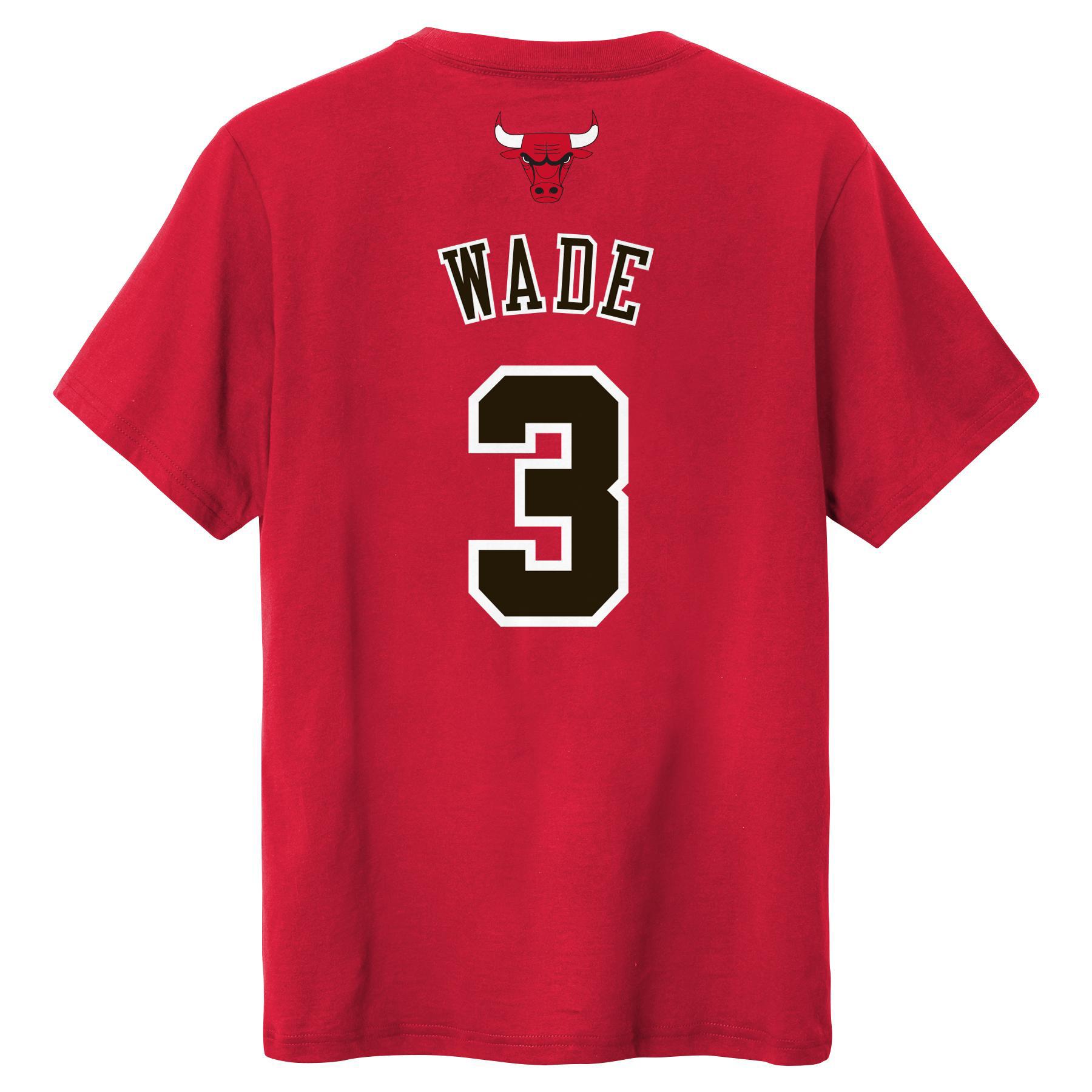 NBA Dwayne Wade Boys' Graphic T-Shirt - Chicago Bulls, Size: Medium NBA Dwayne Wade Boys' Graphic T-Shirt - Chicago Bulls, Size: Medium