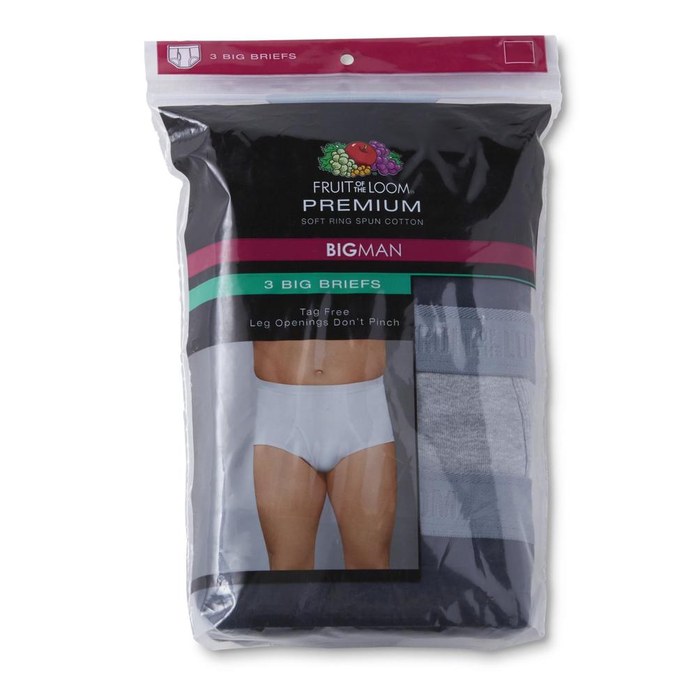 Fruit of the Loom Men's Big & Tall 3-Pack Briefs - Assorted Colors