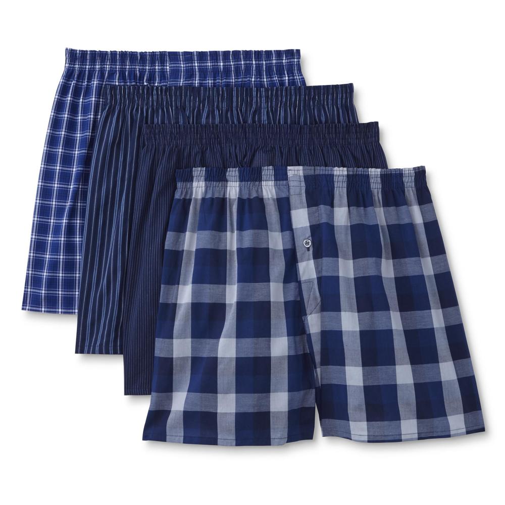 Fruit of the Loom Men's 4-Pack Boxer Shorts - Assorted Plaid Colors