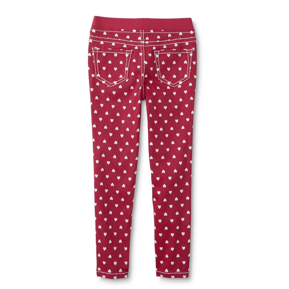 Toughskins Girls' Colored Jeggings - Hearts