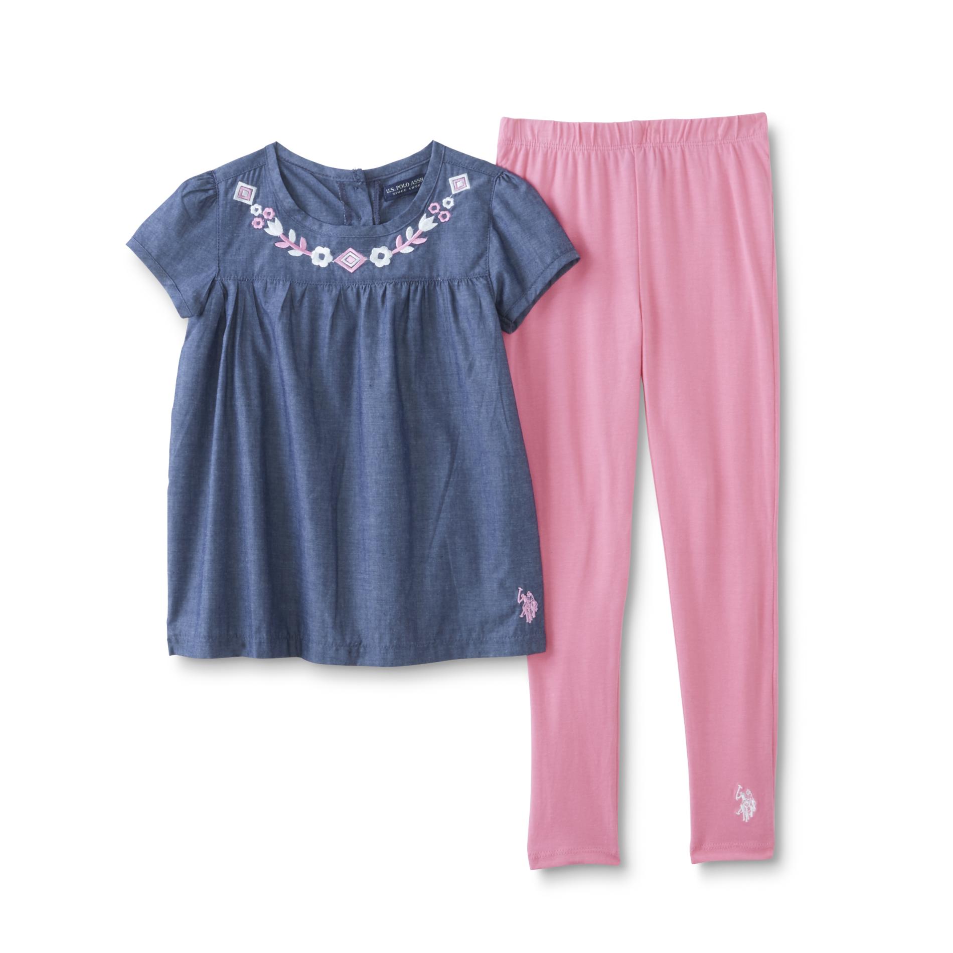U.S. Polo Assn. Infant & Toddler Girls' Tunic & Leggings