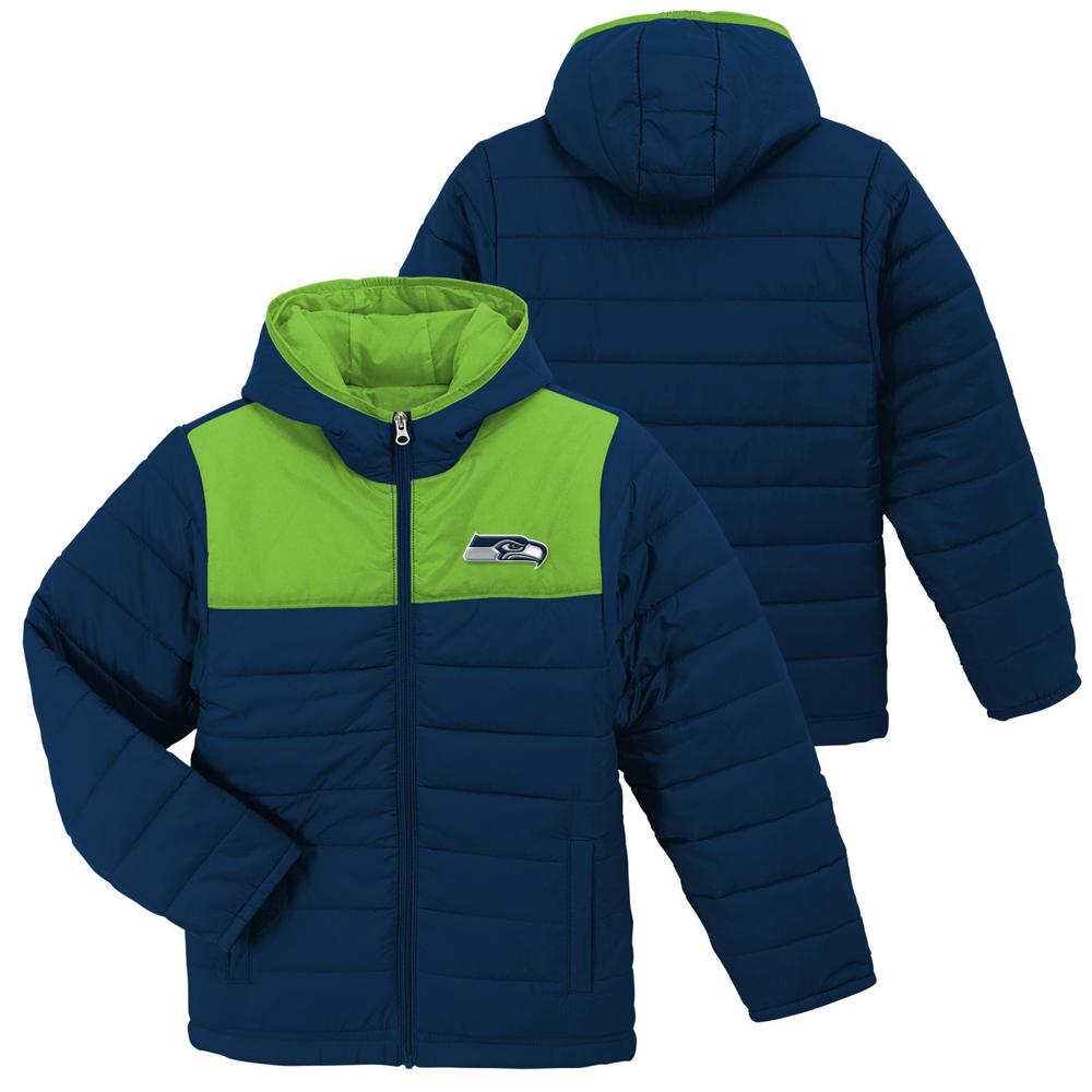 NFL Boys' Quilted Jacket - Seattle Seahawks