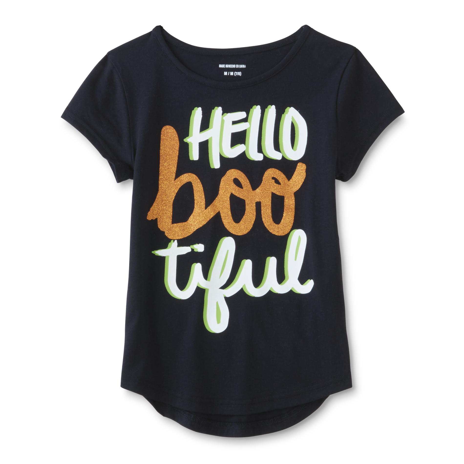 Holiday Editions Girls' Halloween Graphic T-Shirt - Hello Boo Tiful