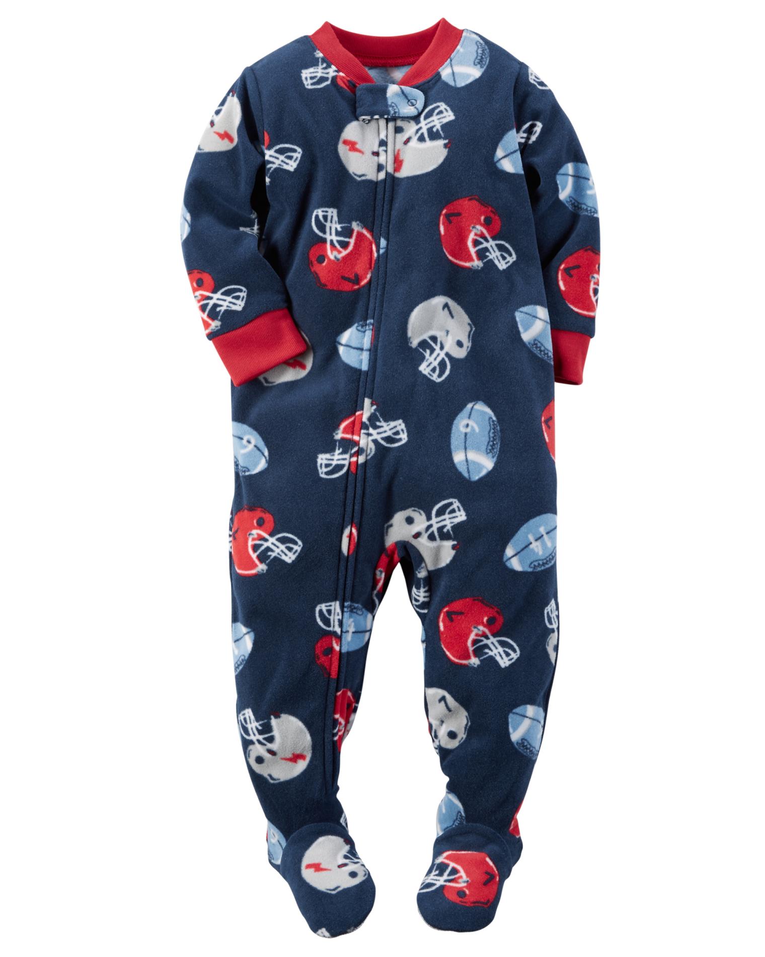 Carter's Infant & Toddler Boys' Fleece Sleeper Pajamas - Football