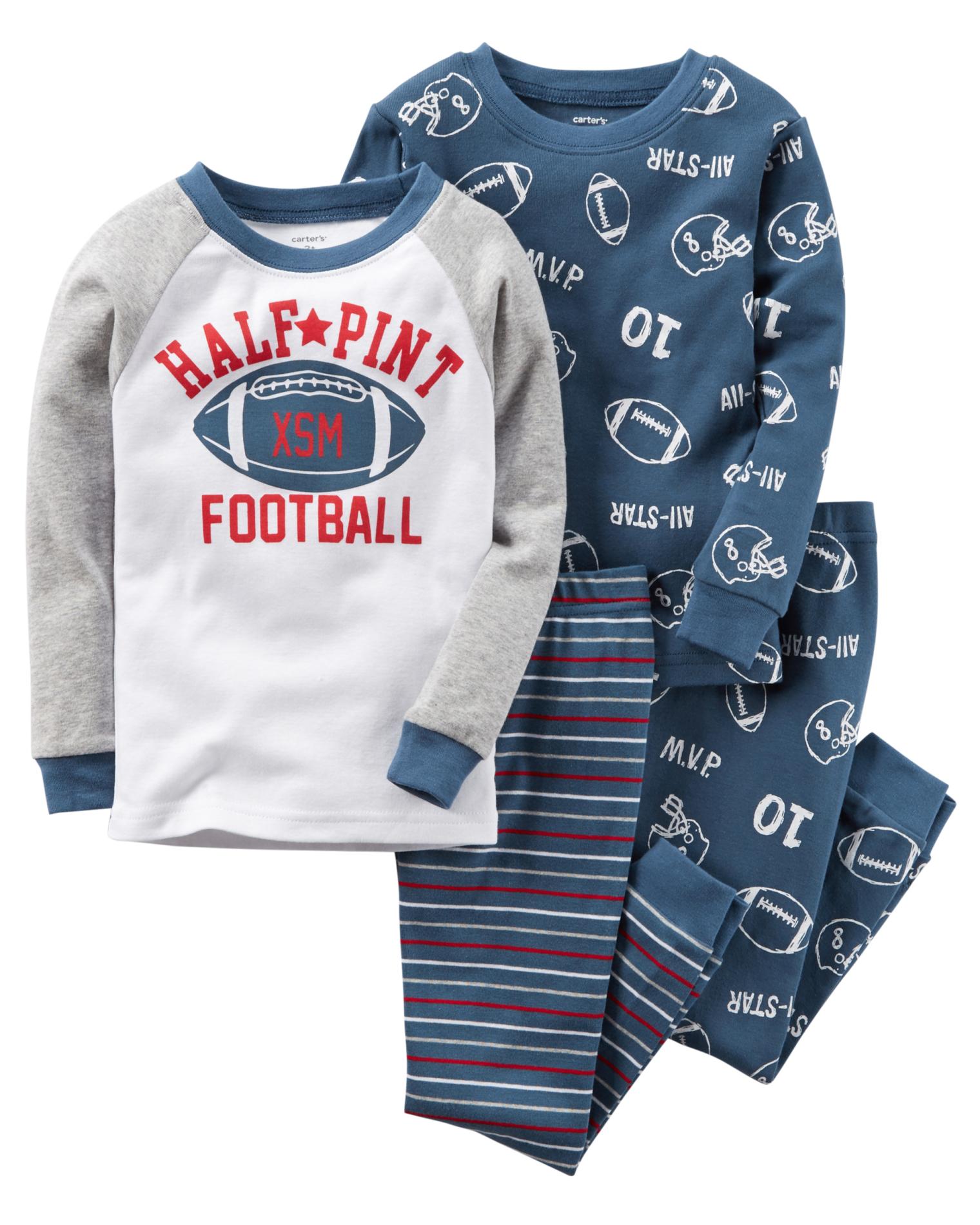 Carter's Infant & Toddler Boys' 2-Pairs Pajamas - Half-Pint Football
