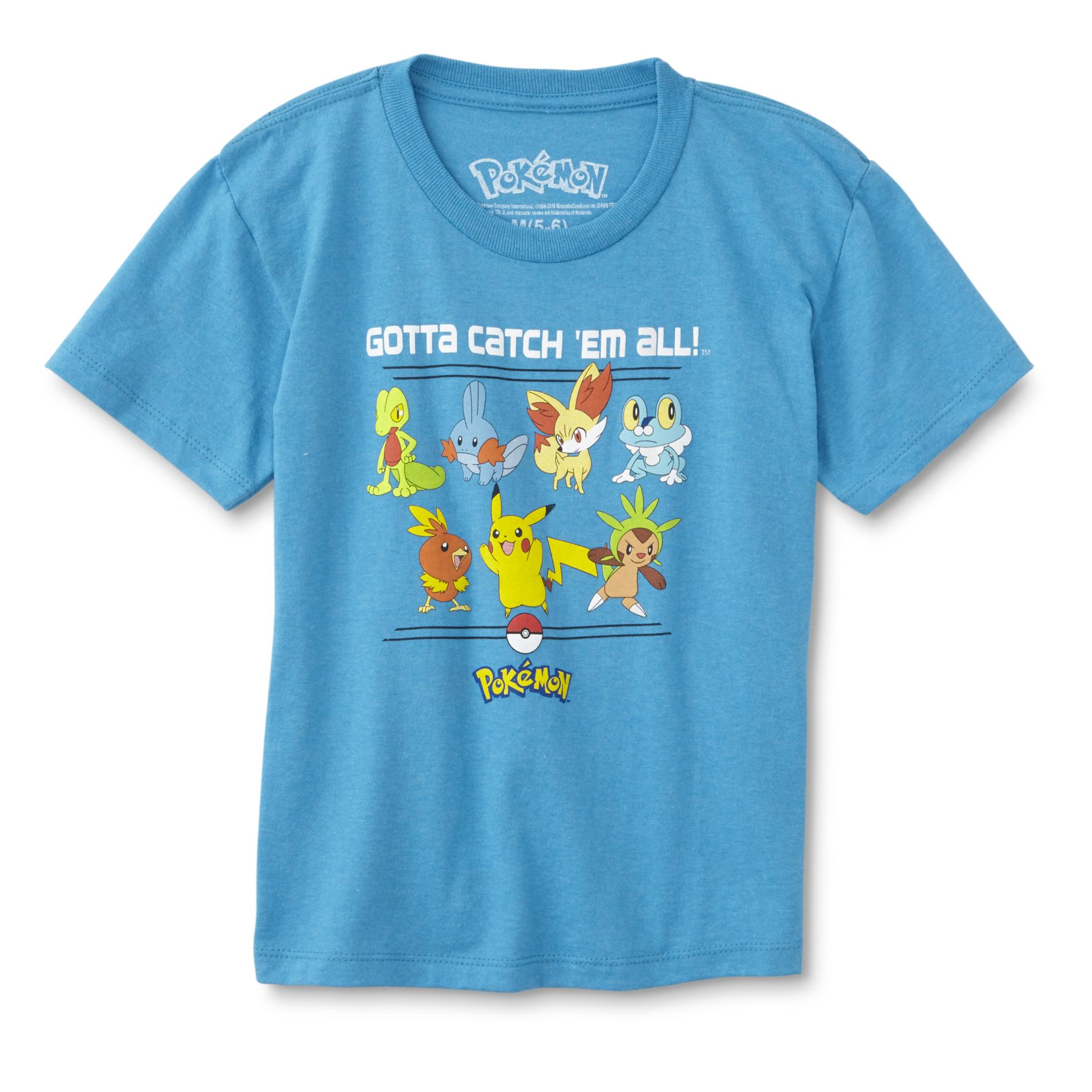 Nintendo Pokemon Boys' Graphic T-Shirt - Gotta Catch 'Em All