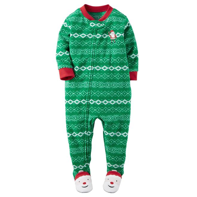 Carter's Infant & Toddler Boys' Fleece Christmas Sleeper Pajamas Striped