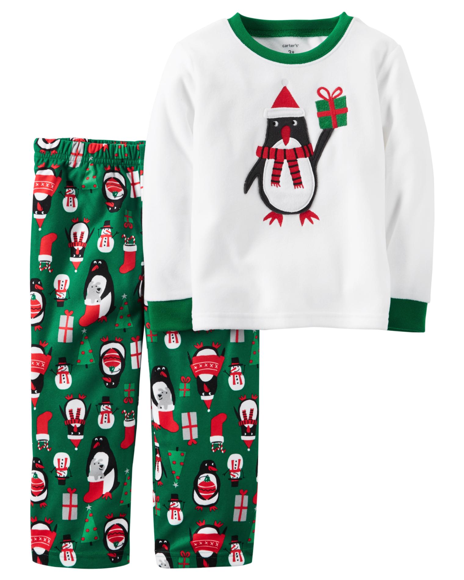 Carter's Infant & Toddler Boys' Fleece Christmas Pajamas - Penguin