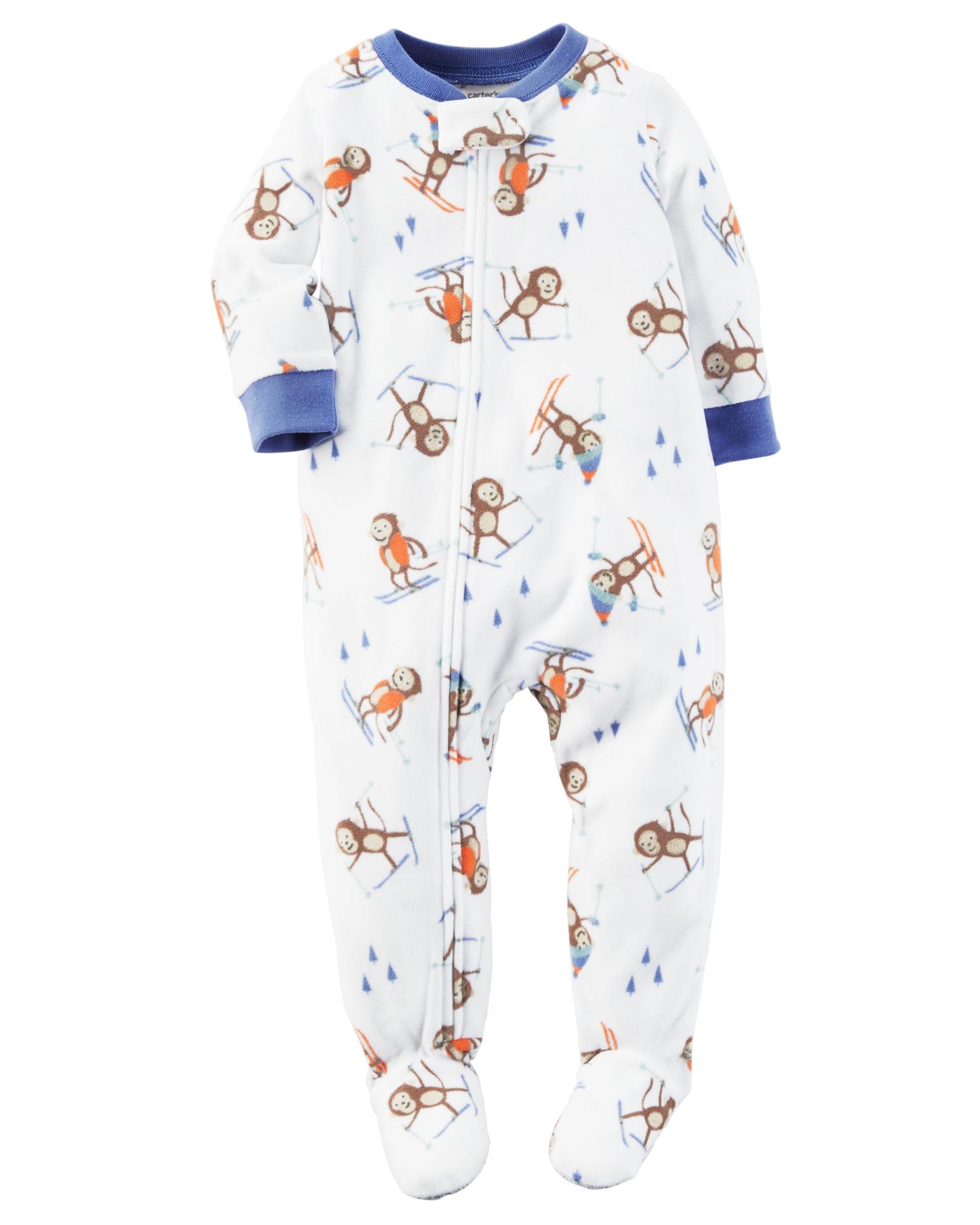 Carter's Infant & Toddler Boys' Fleece Sleeper Pajamas - Monkey