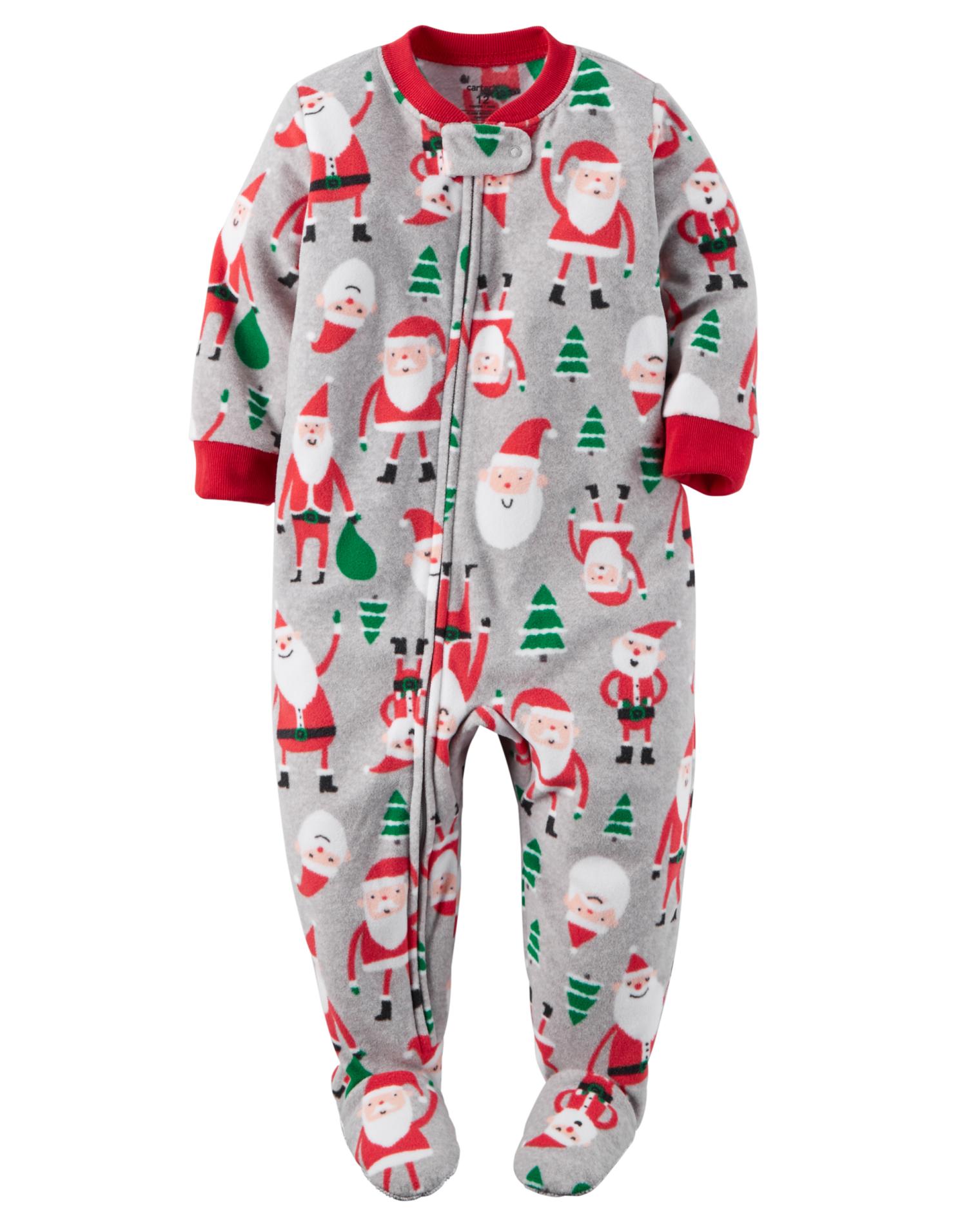 Carter's Infant & Toddler Boys' Fleece Christmas Sleeper Pajamas - Santa