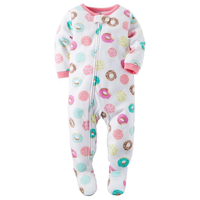 Carter's Infant & Toddler Girls' Fleece Footed Pajamas Donut
