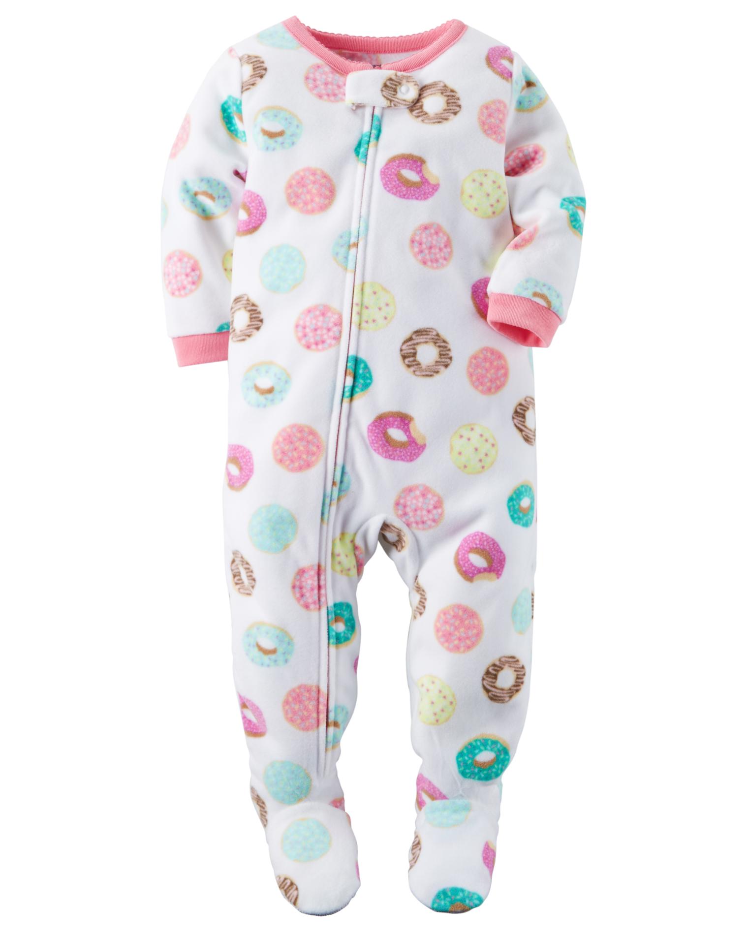 Carter's Infant & Toddler Girls' Fleece Footed Pajamas Donut