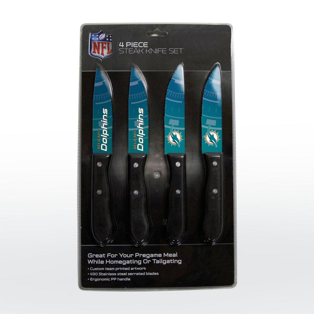 NFL 4-Piece Steak Knife Set - Miami Dolphins
