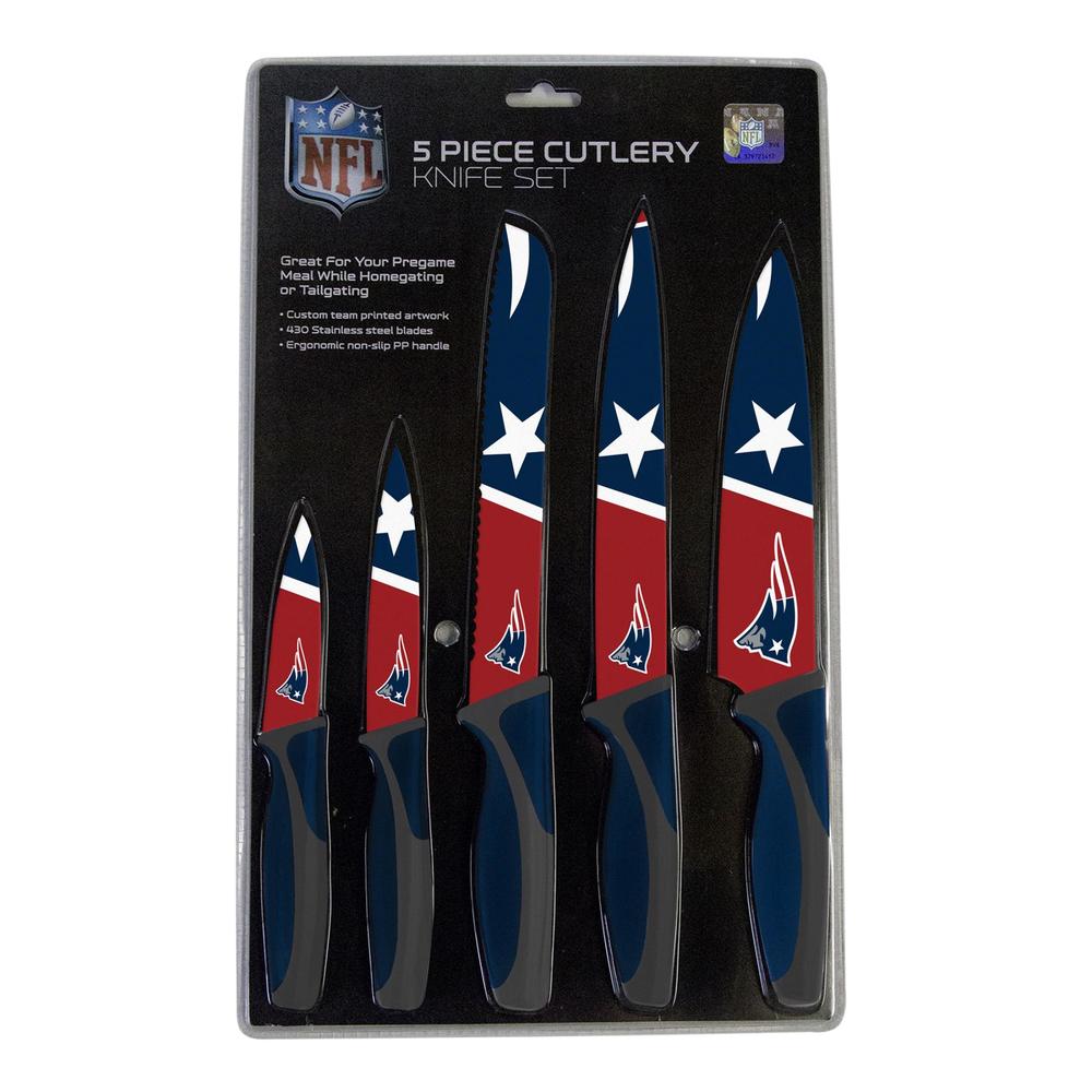 NFL 5-Piece Kitchen Knife Set - New England Patriots