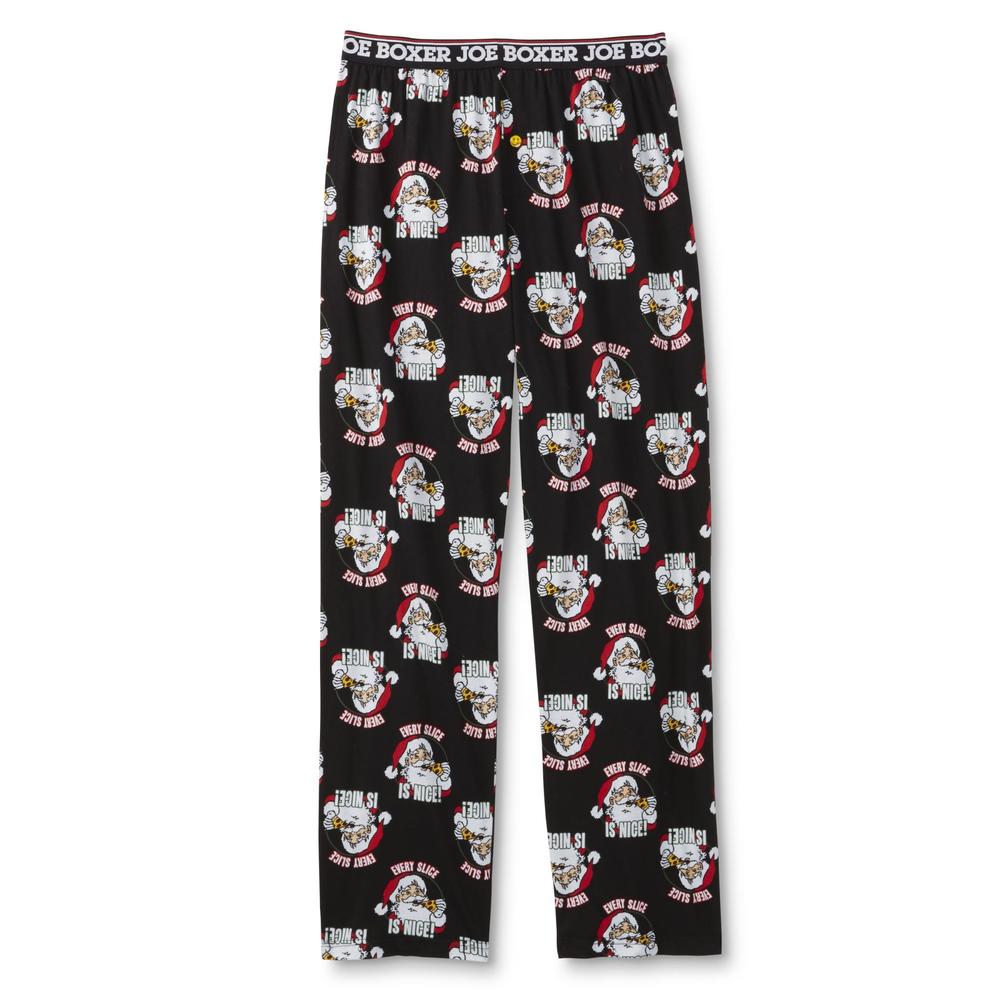Joe Boxer Men's Knit Pajama Pants - Pizza Santa