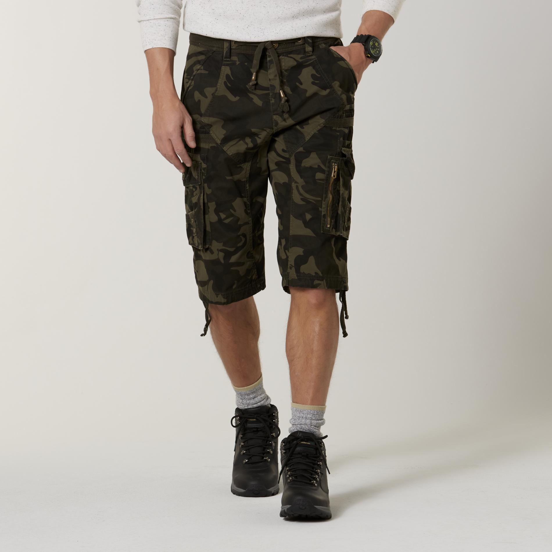 men's drawstring cargo shorts