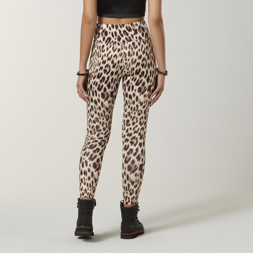 Material Girl Women's Tie-Front Leggings - Leopard Print