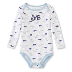 Little Wonders Infant Boys' Long-Sleeve Bodysuit - Whales/Hello