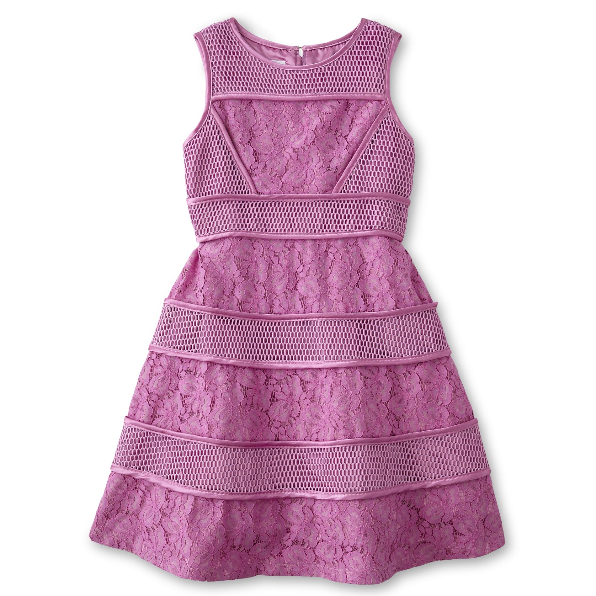 Special Editions Girls' Mixed Media Occasion Dress
