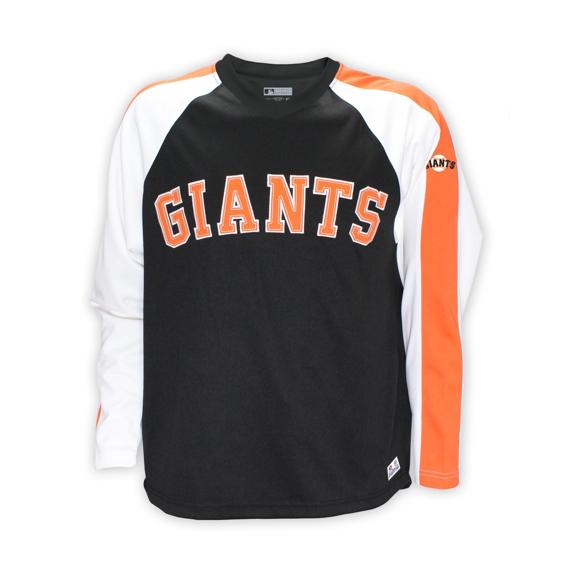 MLB Men's V-Neck Long-Sleeve T-Shirt - San Francisco Giants