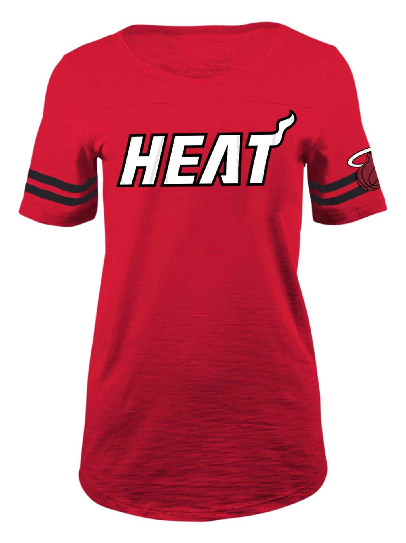 NBA(CANONICAL) Women's Burnout T-Shirt - Miami Heat