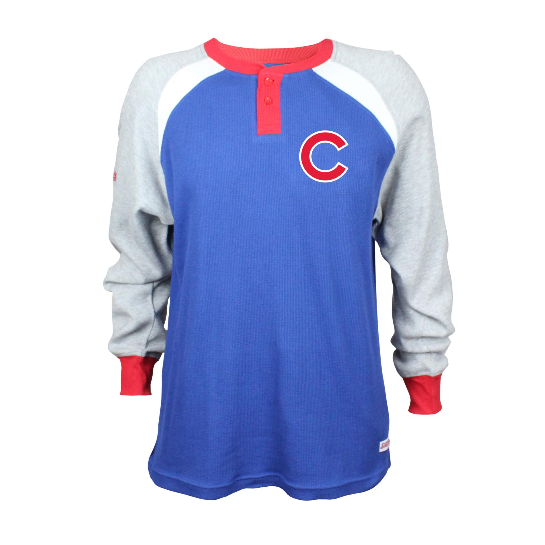 MLB Men's Thermal Henley Shirt - Chicago Cubs
