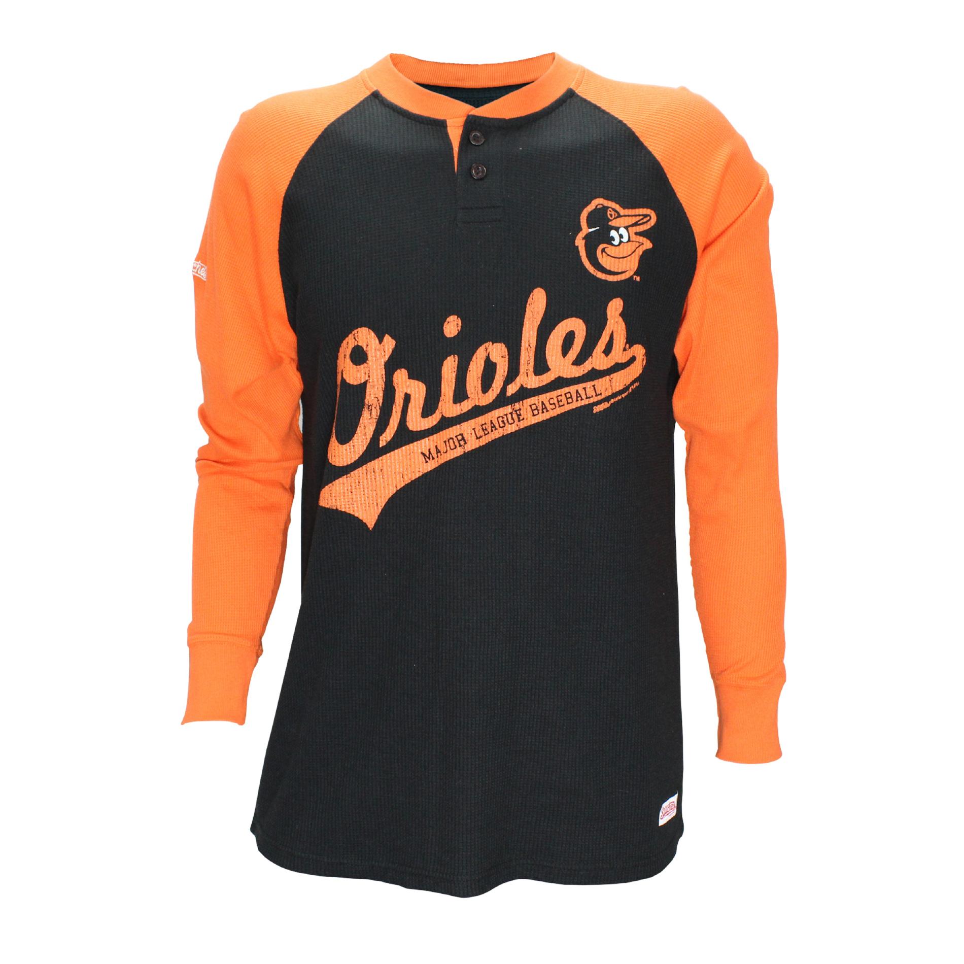 MLB Men's Henley Baseball Shirt - Baltimore Orioles