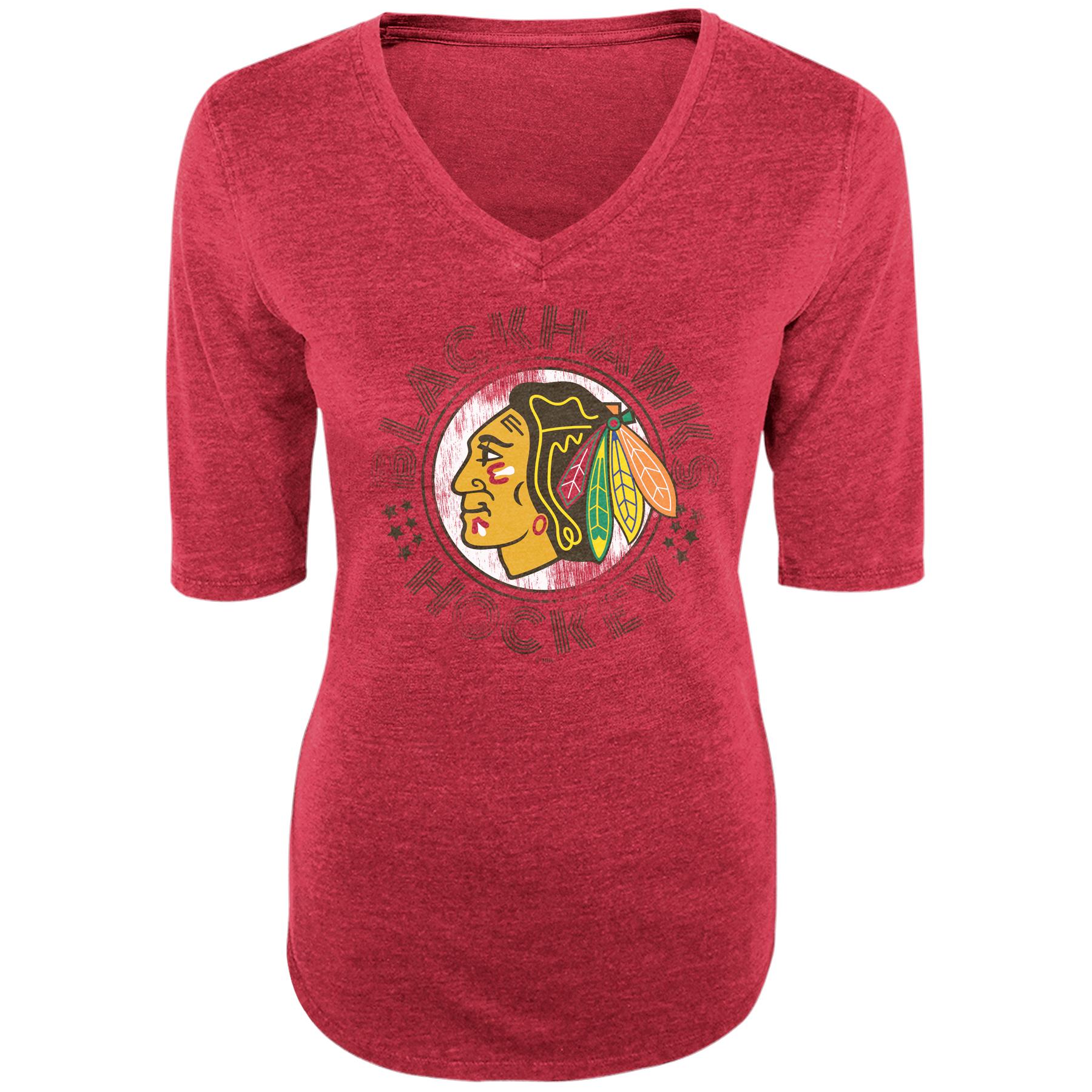 NHL Women's V-Neck T-Shirt - Chicago Blackhawks