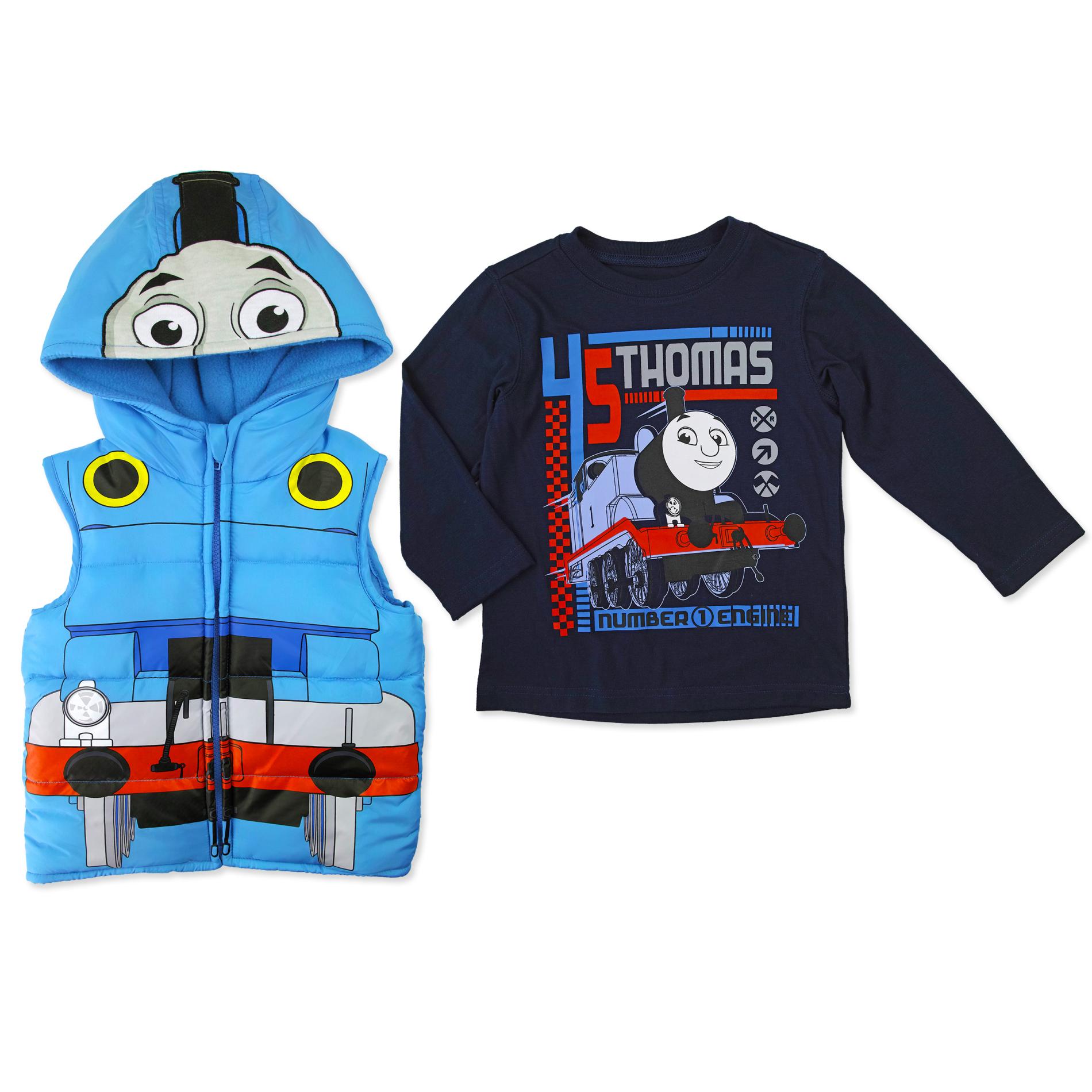 Thomas & Friends Infant & Toddler Boys' Hooded Vest & Graphic T-Shirt