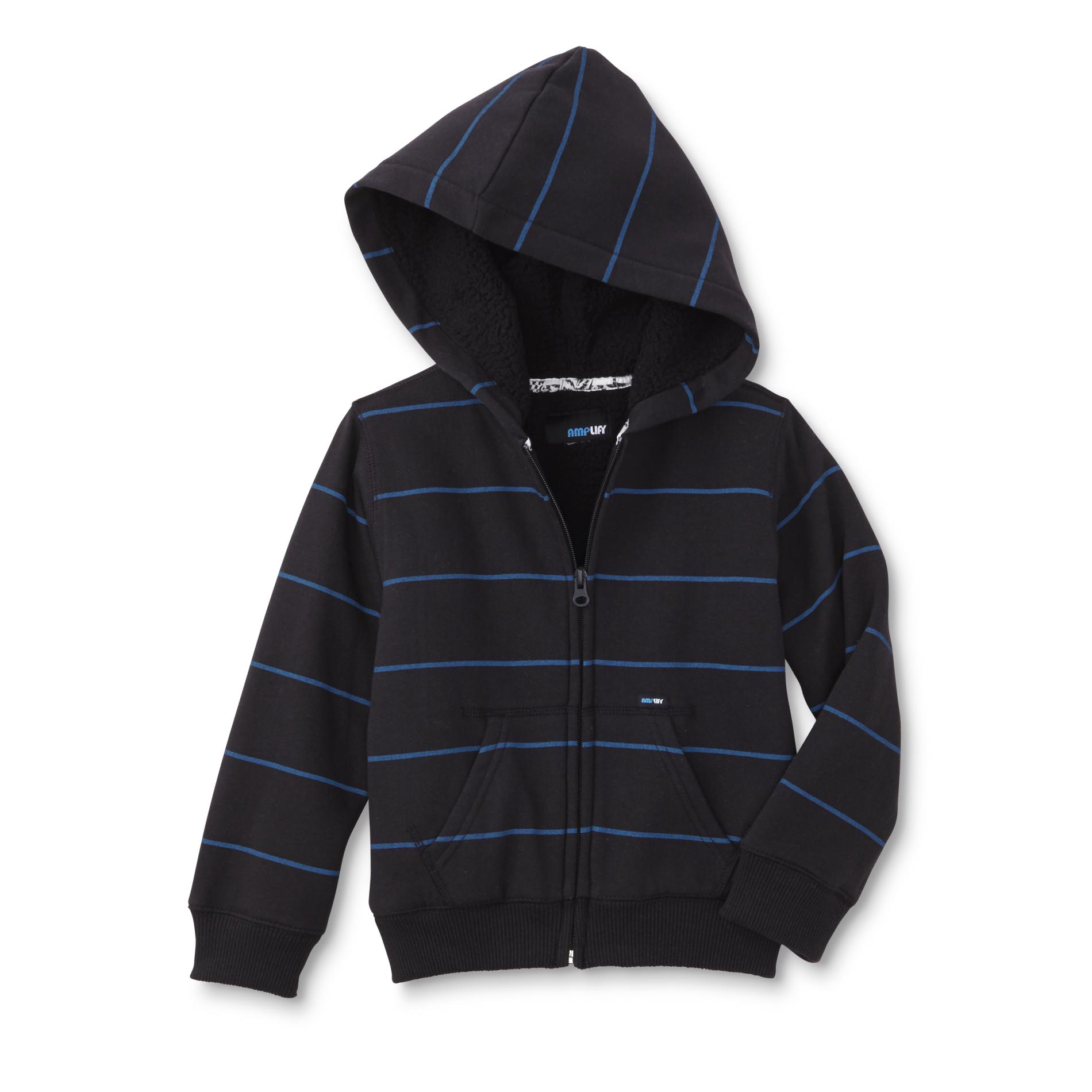 Amplify Boys' Lined Hoodie Jacket - Striped